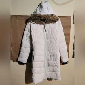 Brand new Long white puffer coat